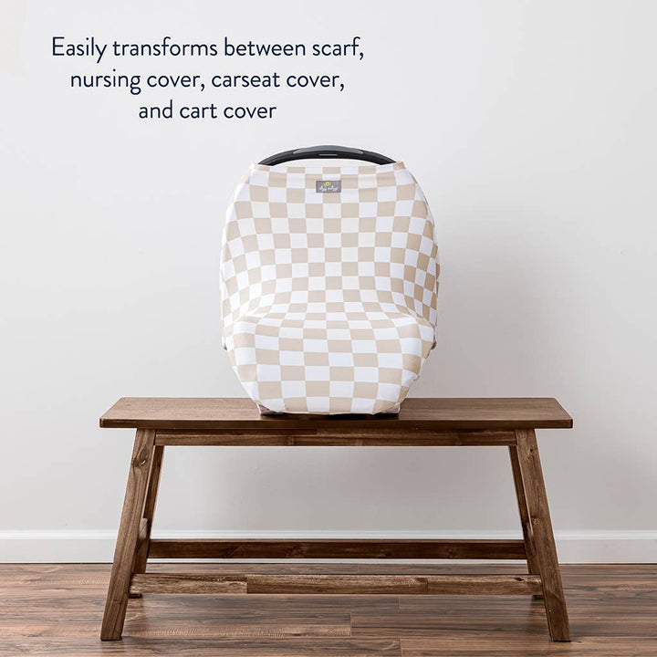 Itzy Ritzy - *NEW* Taupe Checkerboard Mom Boss™ 4-in-1 multi-use cover