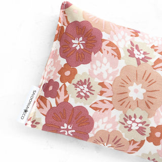 Mauve Garden lavender eye pillow in its gift packaging