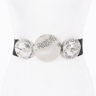 Riviera Hammered Disc Stretch Belt