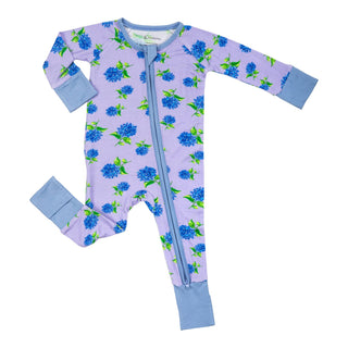 LollyBanks You Had Me at Hydrangea Bamboo Baby Pajamas
