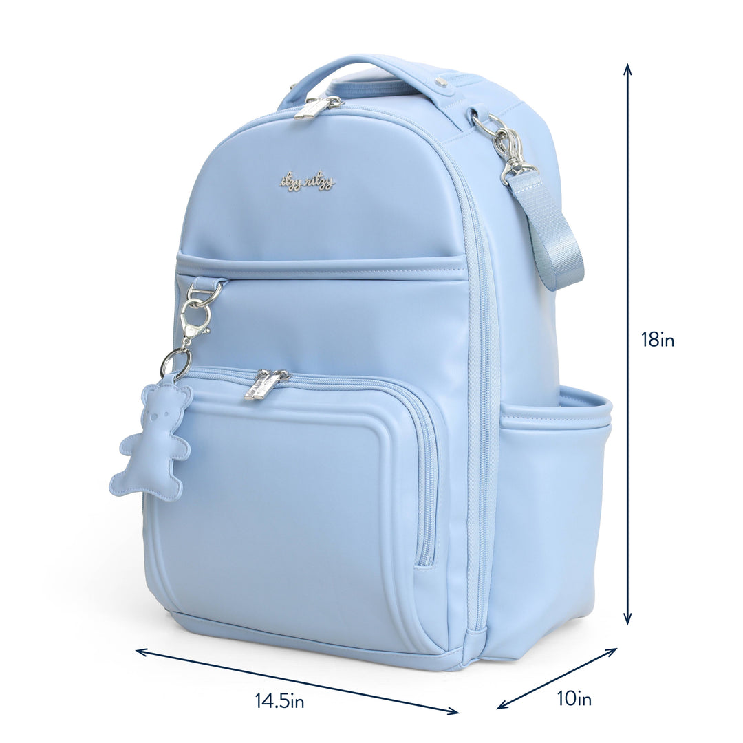 Itzy Ritzy -  Teddy Blue Boss Plus™ Backpack Diaper Bag