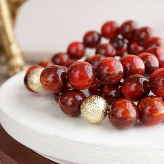 Fall Glow Chunky Beaded Bracelet Set – Set of 3