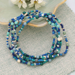 Low Country Beaded Stretch Bracelet Stack