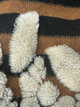 Apple Orchard Floral Stripe Fringe Ruana