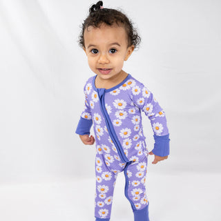 LollyBanks Beautiful Daisy Bamboo Baby Pajamas