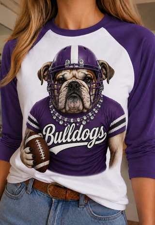 Game Day Bulldog Helmet Graphic Tee