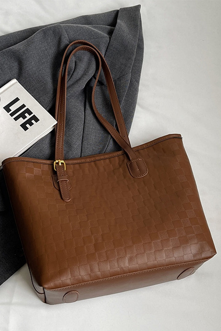 PowerMove Check Quilted Tote — Workday to Weekend in One Sleek Carryall 👜✨