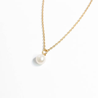Hey Beautiful 8mm Pearl Charm – Gold Accent