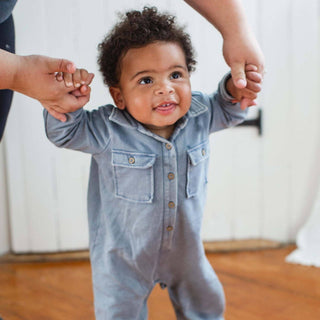 Burt's Bees Baby Acid Wash Utility Jumpsuit