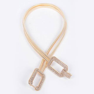 Date Night Double Link Rhinestone Stretch Belt