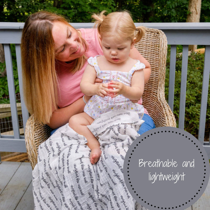 You Are My Sunshine Muslin Swaddle Baby Blanket