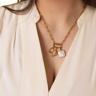 Hey Beautiful Mother-of-Pearl Horse Charm – Charm Only- Waterproof & Tarnish Resistant