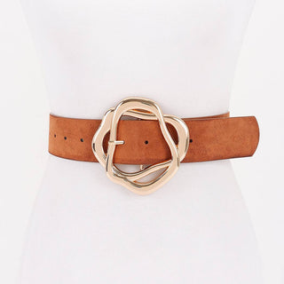 Sunday Drive Golden Swirl Buckle Belt
