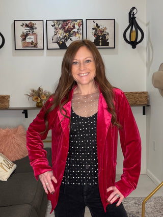 Holiday Soiree Velvet Blazer