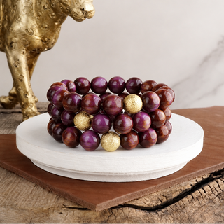 Fall Glow Chunky Beaded Bracelet Set – Set of 3