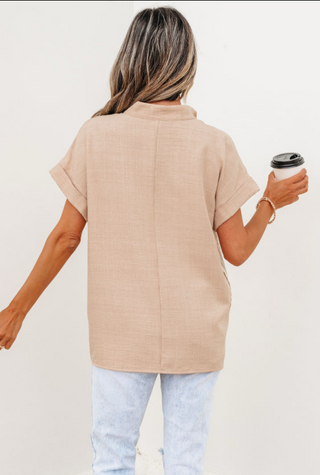 Luke & Estelle Sandbar Lace Trim Shift Top