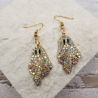 Rhinestone Ghost Drop Earrings