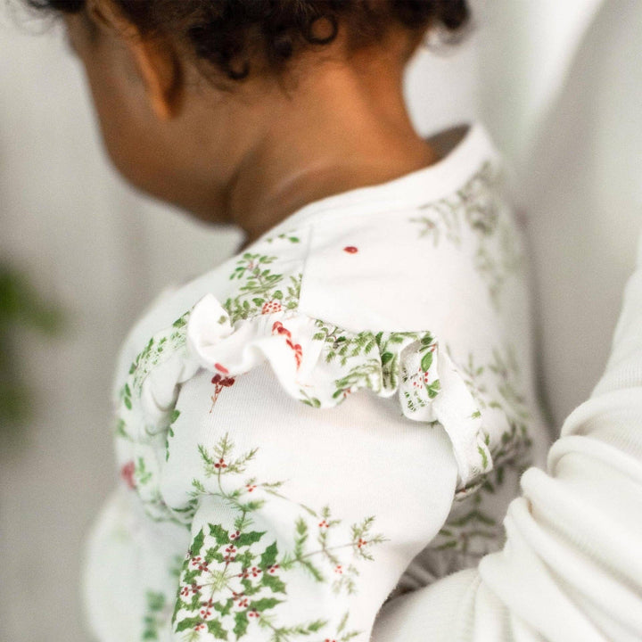 Burt's Bees Baby - Holiday Snowflakes Baby Girl Jumpsuit