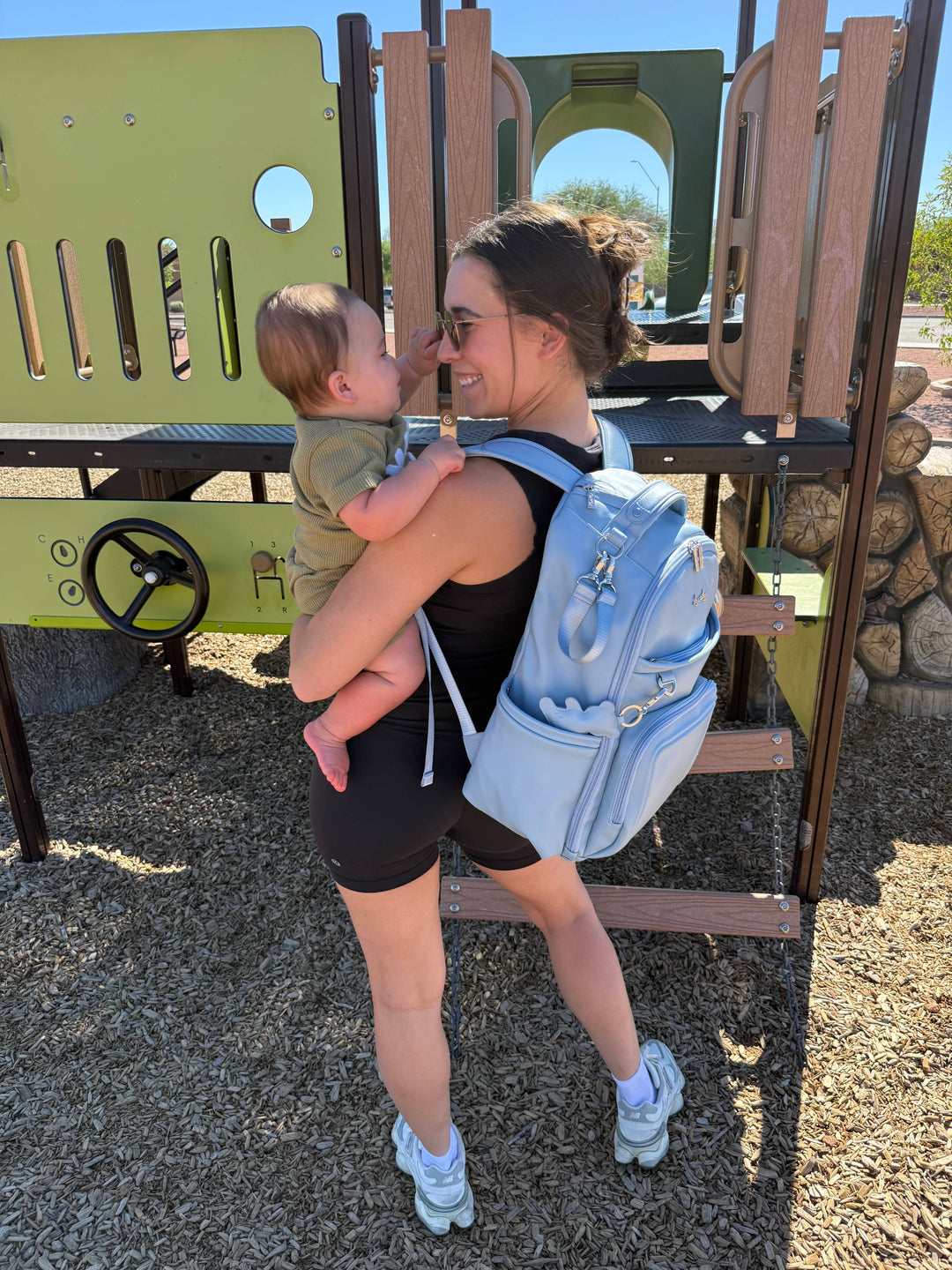 Itzy Ritzy -  Teddy Blue Boss Plus™ Backpack Diaper Bag