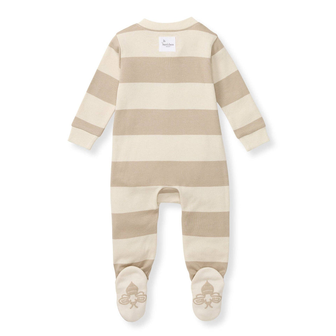 Burt's Bees Baby - Mommy & Me Rugby Stripe Organic Cotton Sleep & Play - Oat