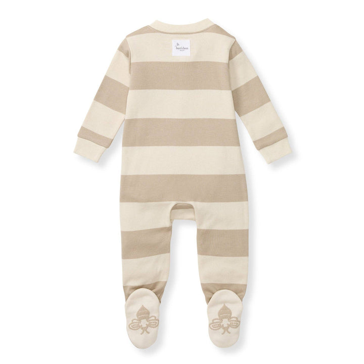 Burt's Bees Baby - Mommy & Me Rugby Stripe Organic Cotton Sleep & Play - Oat