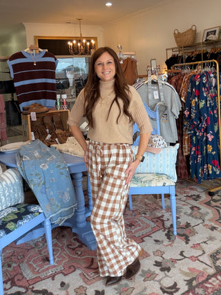 Luke & Estelle Barn Dance Gingham Tie Waist Pants