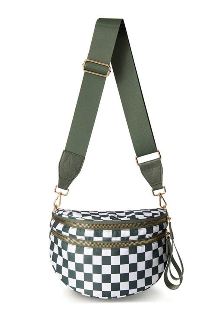 Checkmate City Crossbody – Green Checker Belt Bag