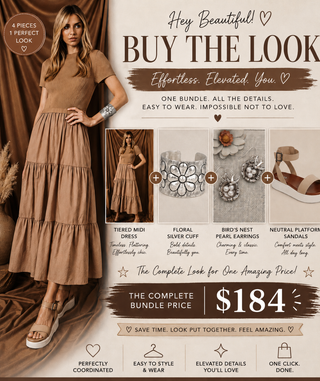 Effortlessly Elevated 4-Piece Dress & Accessories Bundle