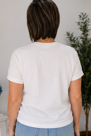 Santorini Greece Graphic Tee – Coastal Vacation Vibes in the Softest Everyday Tee