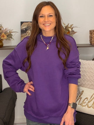 Heirloom Oversized Drop Shoulder Mock Neck Sweatshirt