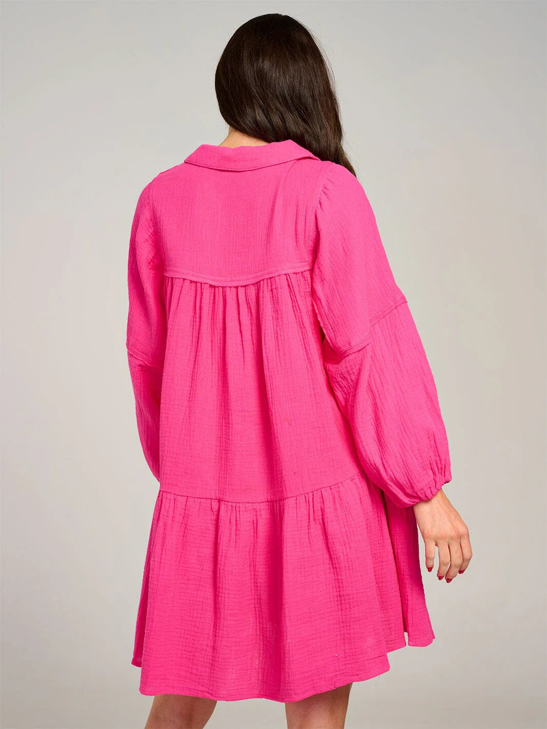 Ces Femme “Sea Breeze” Tiered Gauze Dress – Mint Green