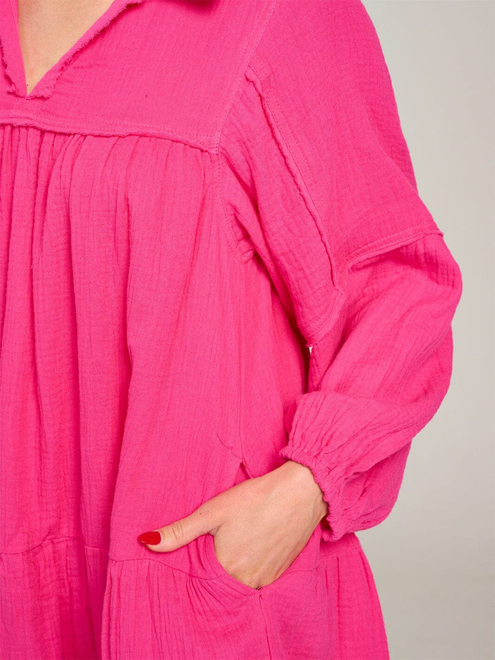 Ces Femme “Sea Breeze” Tiered Gauze Dress – Mint Green