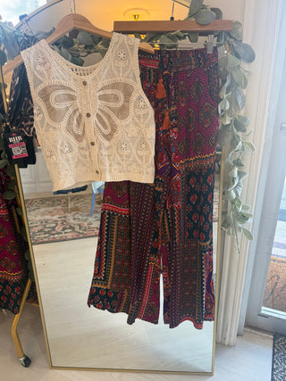 Wanderlust Festival Palazzo Pants – Multicolor Lurex