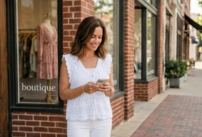 Vintage-Vibe Ruffle Sleeve Crochet Vest | Artisanal Boutique Find