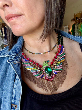 Phoenix Brooch Statement Necklace