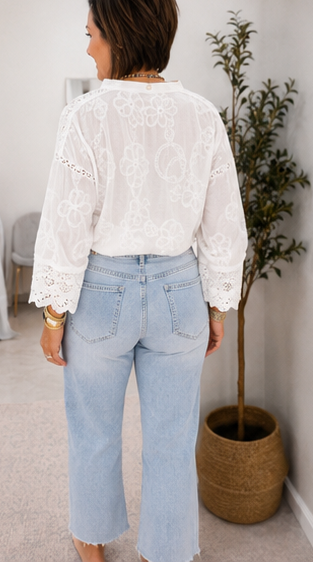 Luke & Estelle Star-Spangled Straight Leg Jeans