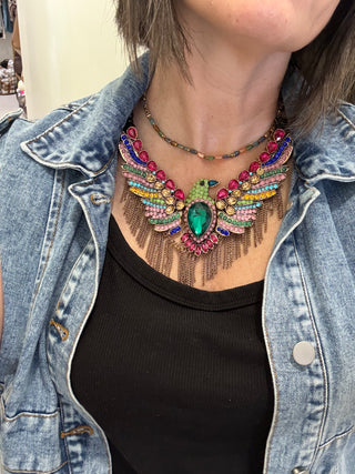 Phoenix Brooch Statement Necklace