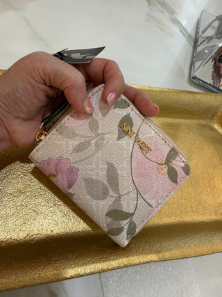 Nine West Norah Floral Compact Wallet | Milk Logo Floral