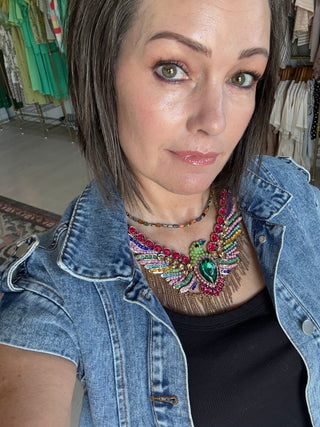 Phoenix Brooch Statement Necklace