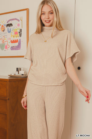The Cozy Chic Sweater Set – Black & Light Mocha