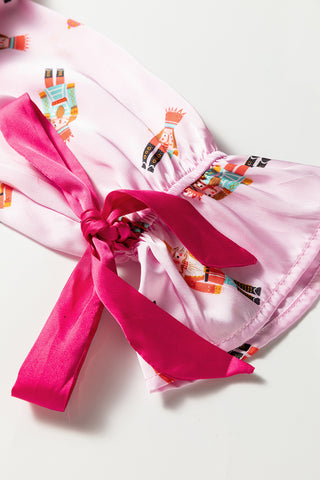 🎀 “Nutcracker Dreams Satin Pajama Set” – Holiday Luxe Edition 💕