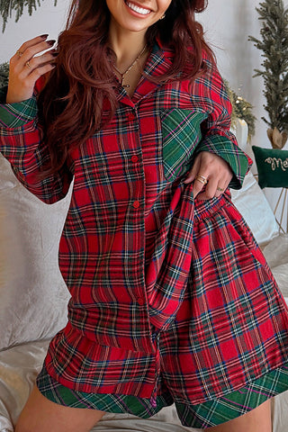 🎄 “Holiday Cheer Plaid PJ Set” – Cozy Up in Boutique Style ❤️💚