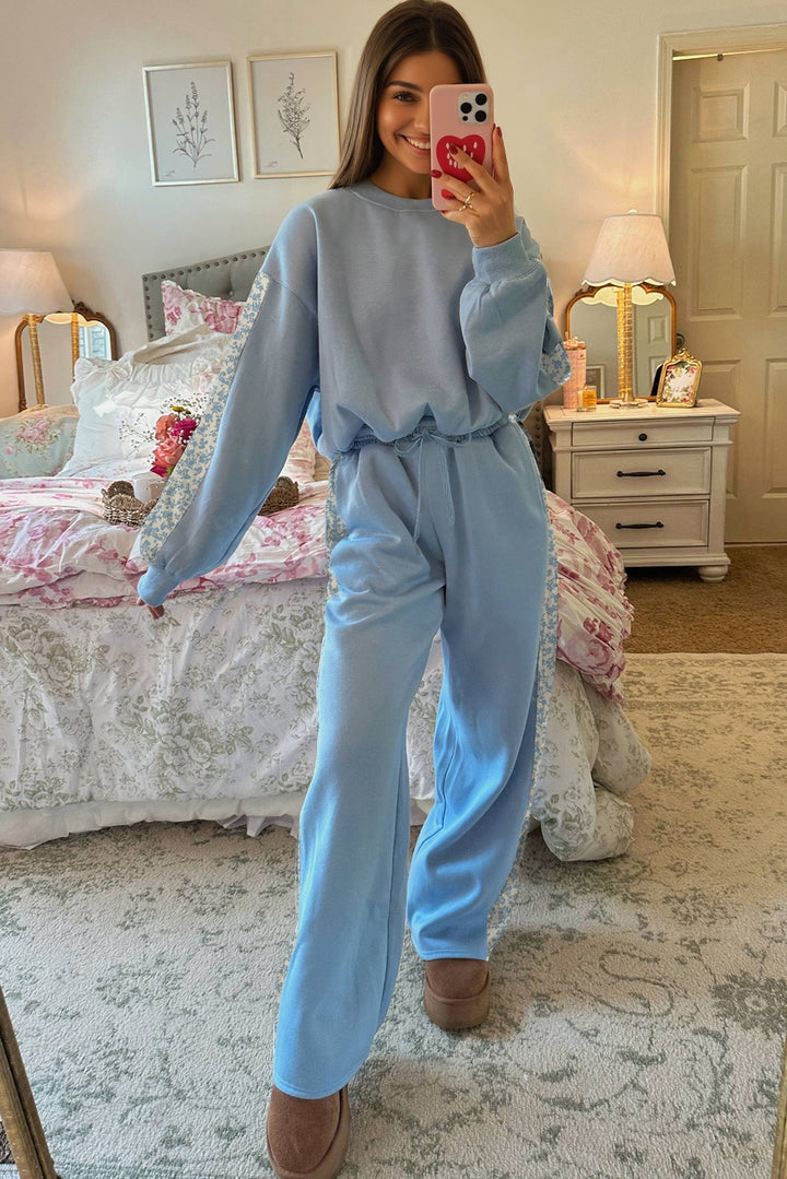 ✨ Daybreak Cozy Lounge Set – Soft Blue Perfection ✨