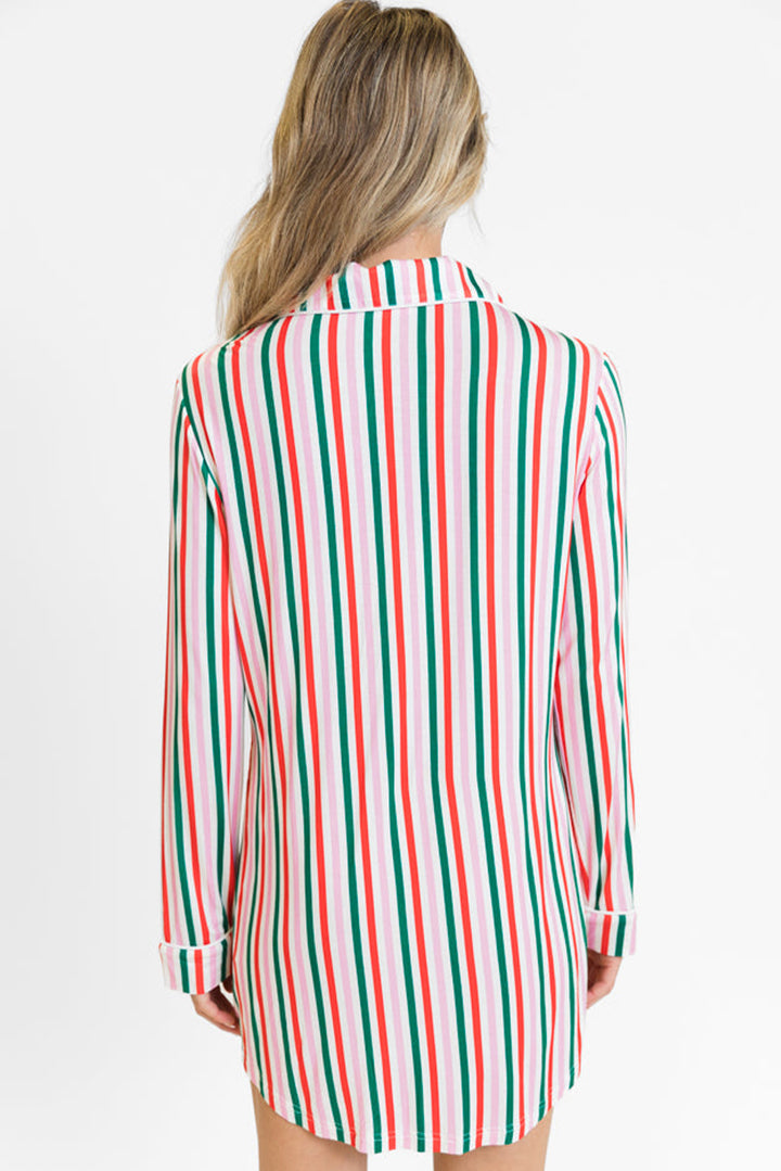 🎅 Luke & Estelle “Merry Morning Striped Nightshirt” – Cozy Christmas Comfort ❤️💚