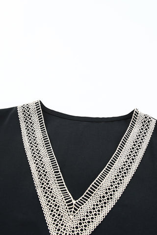 Luke & Estelle Lace Line V-Neck Blouse