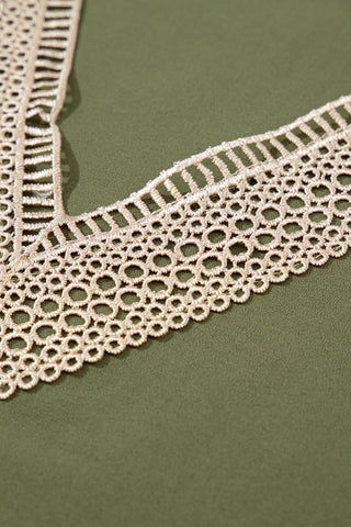 Luke & Estelle Lace Line V-Neck Blouse