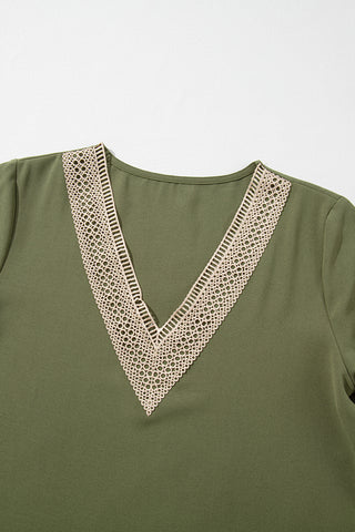 Luke & Estelle Lace Line V-Neck Blouse