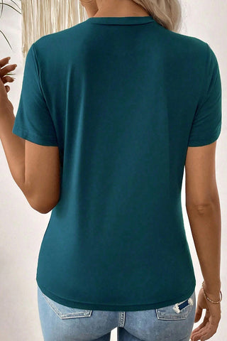 Cross-Current Sculpt Tee – Deep Teal