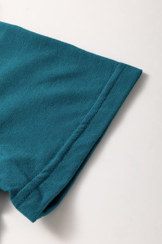 Cross-Current Sculpt Tee – Deep Teal