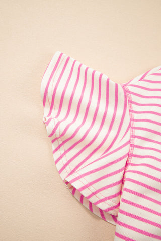 Pink Lemonade Flutter Stripe Tee